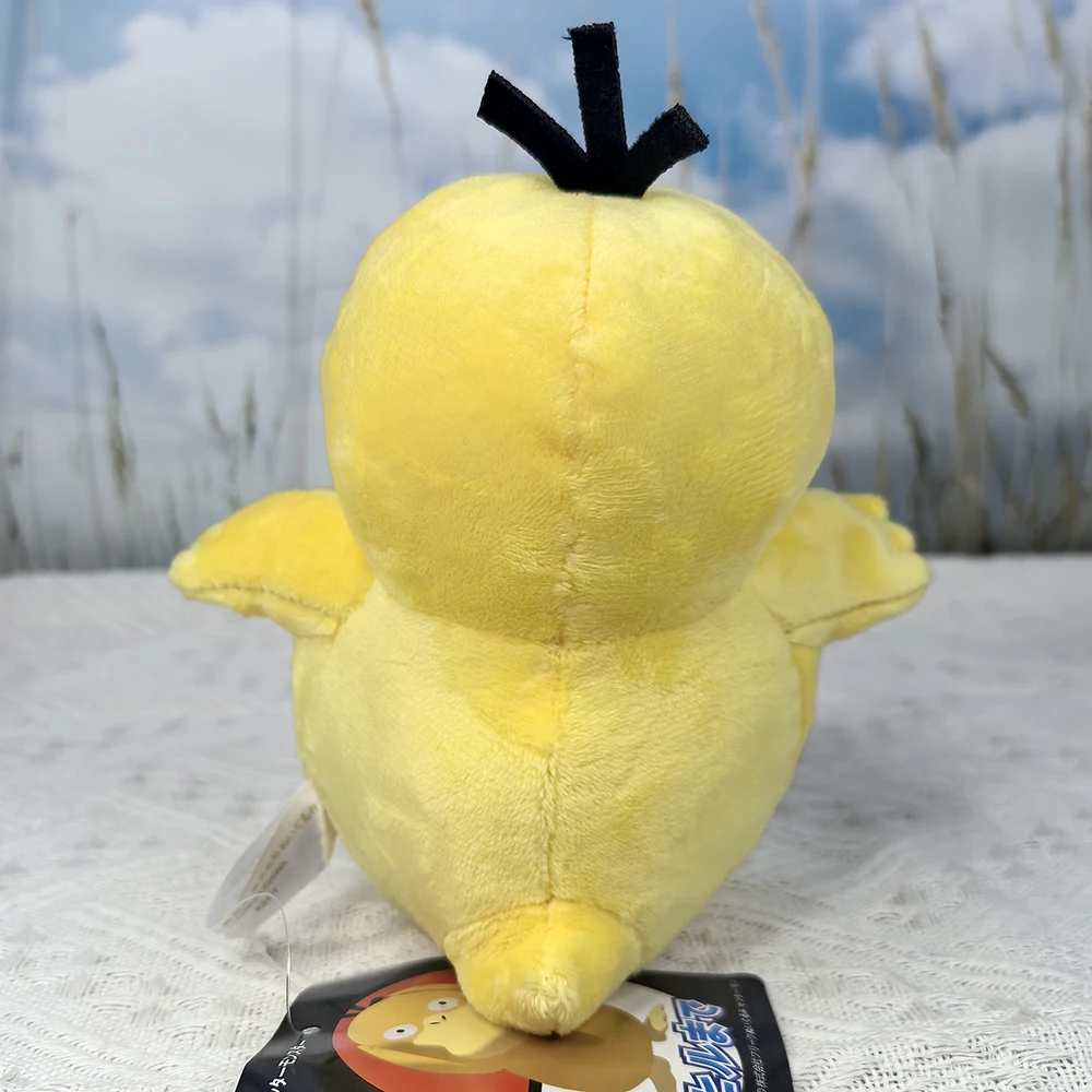 لعبة البوكيمون ليجيندز Z-A Psyduck Duck مقاس 5 بوصات من القطيفة، دمية تيدي على شكل سيف ودرع على شكل حيوان قرمزي بنفسجي