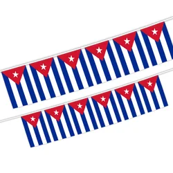 Aerlxemrbrae-Cuba Bandeira Bunting, Bandeira Galhardete, Festival Party, Buntings de férias, 20Pcs por lote, 14x21cm