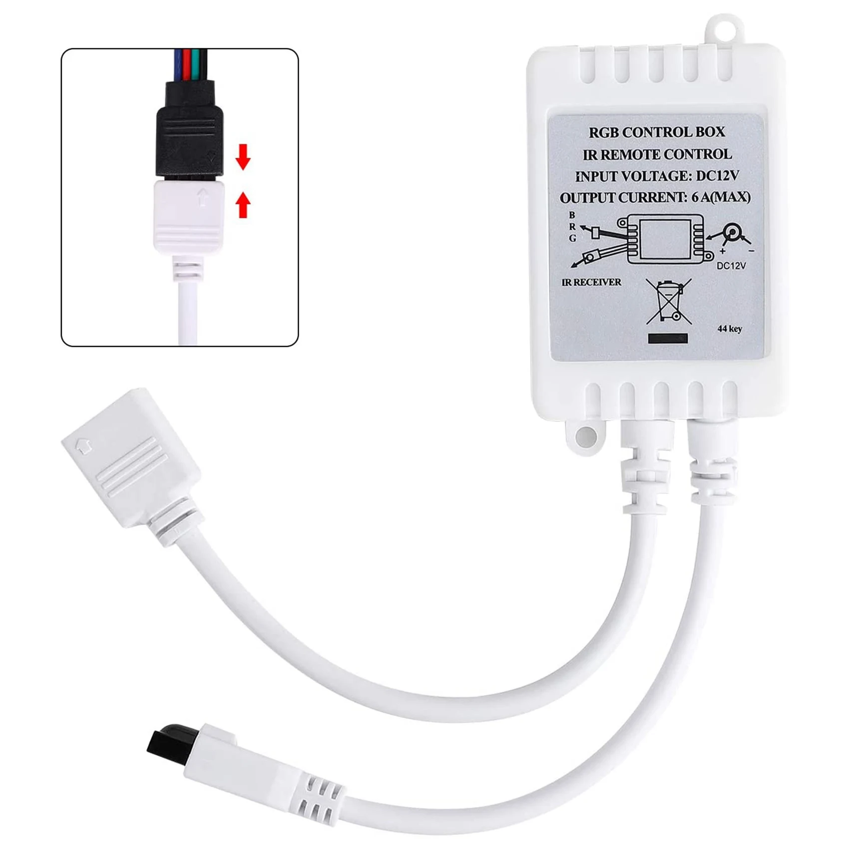 24 Keys Remote Control+DC12V LED Controller RGB Control Box IR Light Strip Controller for 5050 2835 RGB Light Strip