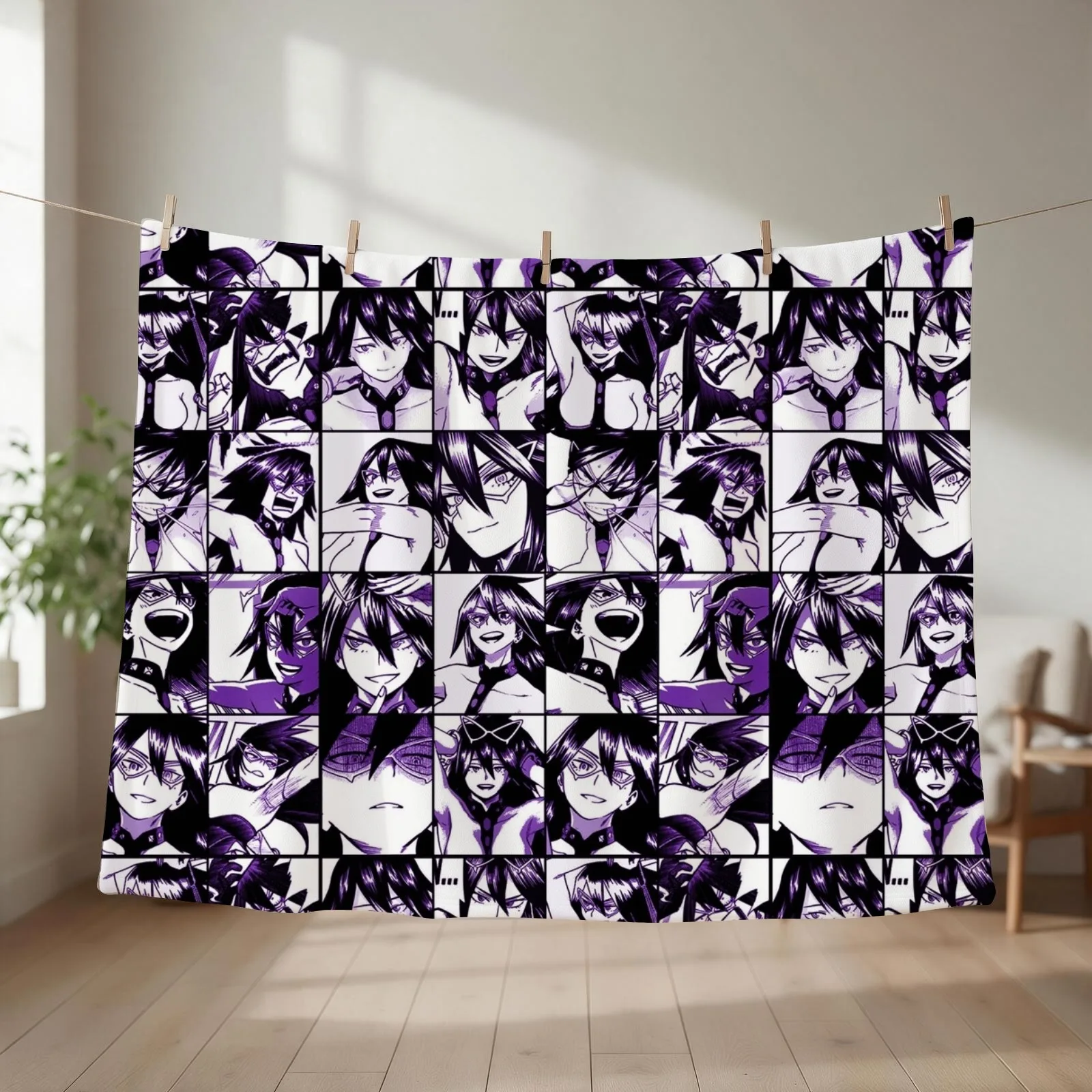 Mid night collage 2 - color version Throw Blanket Cute Soft Plush Plaid Plush Beautifuls Blankets