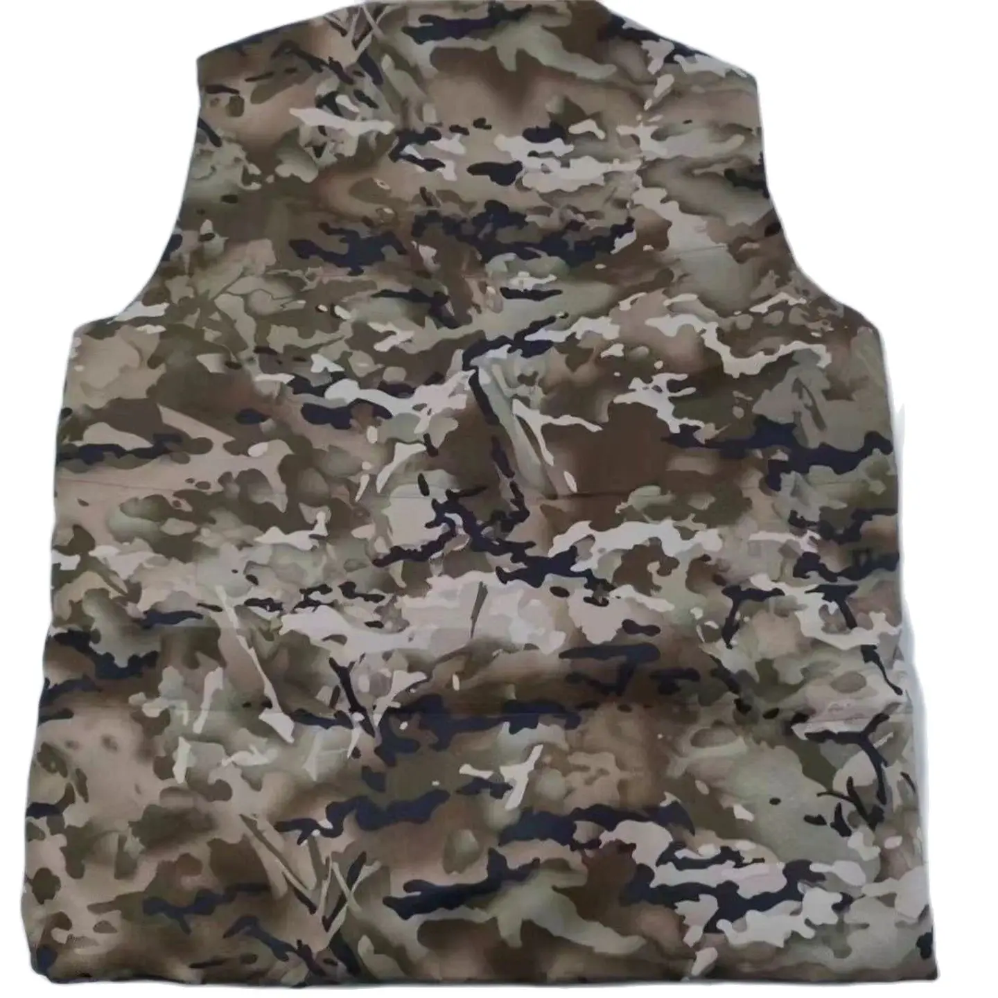 Autumn Winter Men's Camouflage Down Cotton Hunting Vest Tactical Tank Top Outdoor Hiking Sleeveless Jacket Thermal Waistcoat