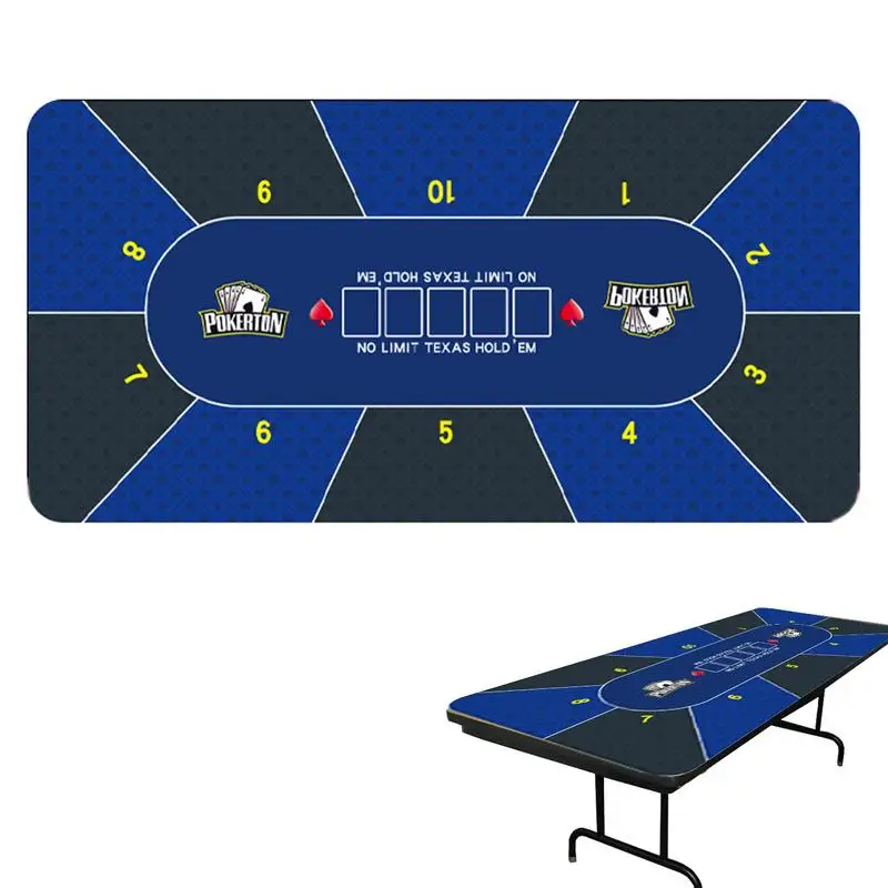 Casino Table Cloth 120x60cm Texas Holdem Poker Mat Anti-Slip Poker Mat Poker Table Top Mat For Poker Party Theme Party