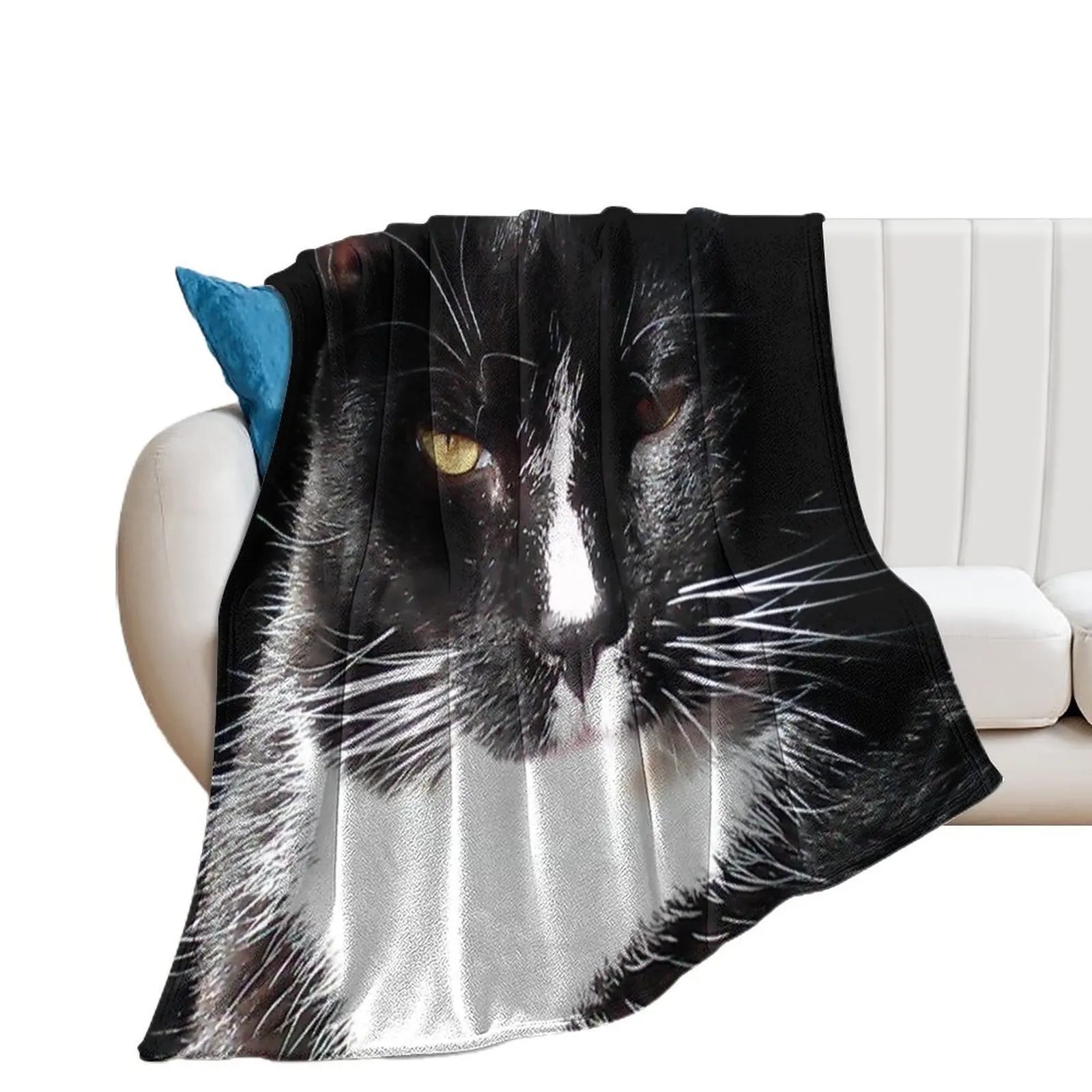 

Tuxedo Cat Throw Blanket Tourist Picnic Luxury Softest Blankets