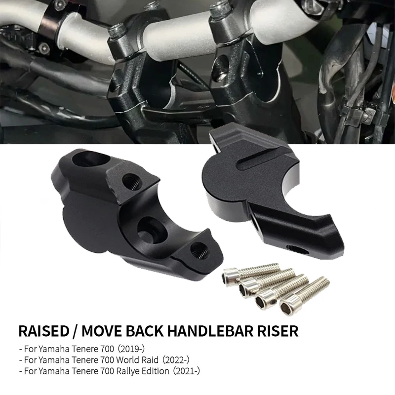 Motorcycle With Handlebar Clamp Extension Adapter offset Handlebar Risers For Yamaha Tenere700 XTZ Tenere World Raid T7 Rally