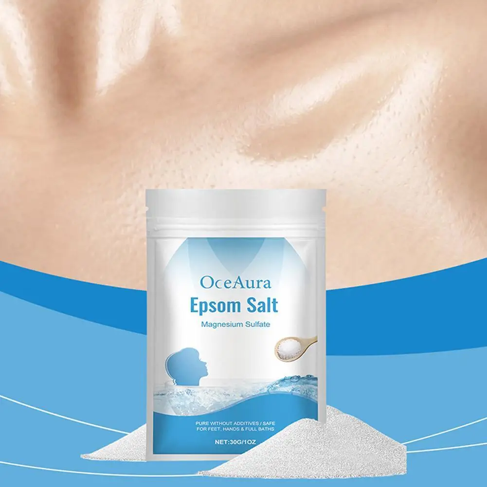 

30g Salt Magnesium Sulfate Moisturizing Exfoliating Pure Natural Feet Hands Bath Body Relaxation Muscle Relief Detox Skin Care