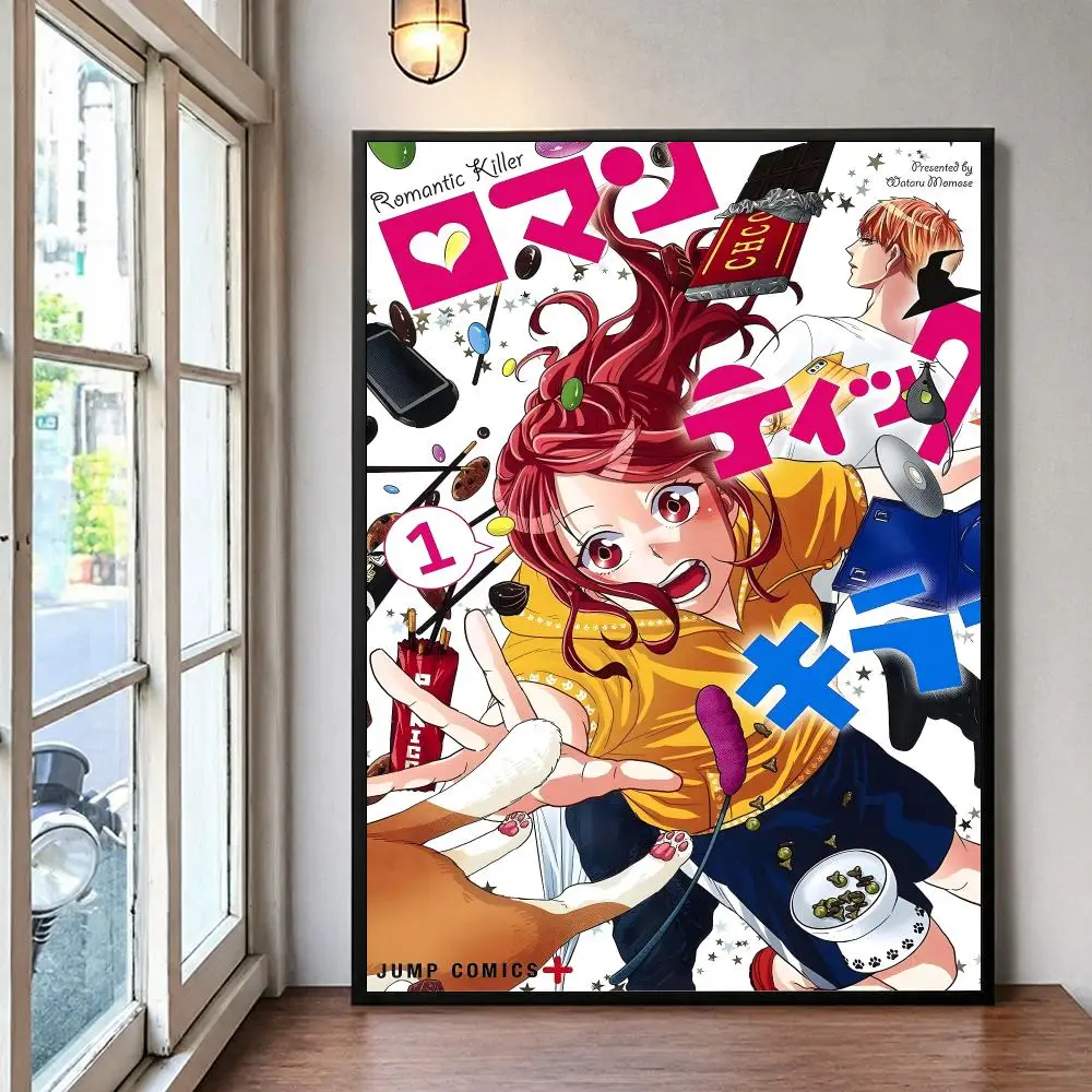 Anime Romance R-Romantic Killer Poster Self-Stick Bedroom Dorm Office Gaming Room Studio Decor Gift