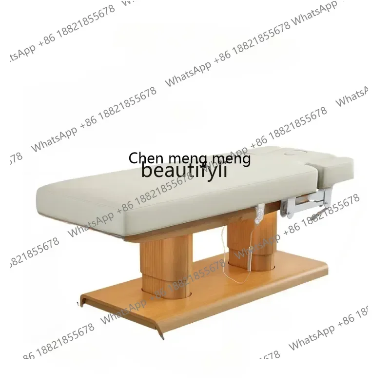New arrive Double Pole Electric Lift Beauty Care Bed Salon Special Multi-Function Heating Physiotherapy Massage Couch