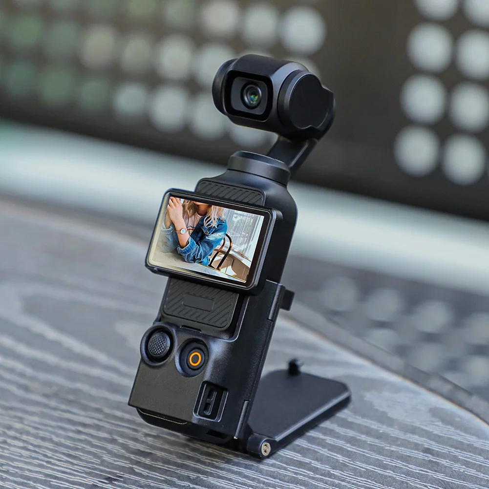 Magnetic Bracket Base 8x7x5cm Adjustable Angle Multifunctional Desktop Base With Non-slip Grid Pad For DJI Pocket 3 Camera Parts