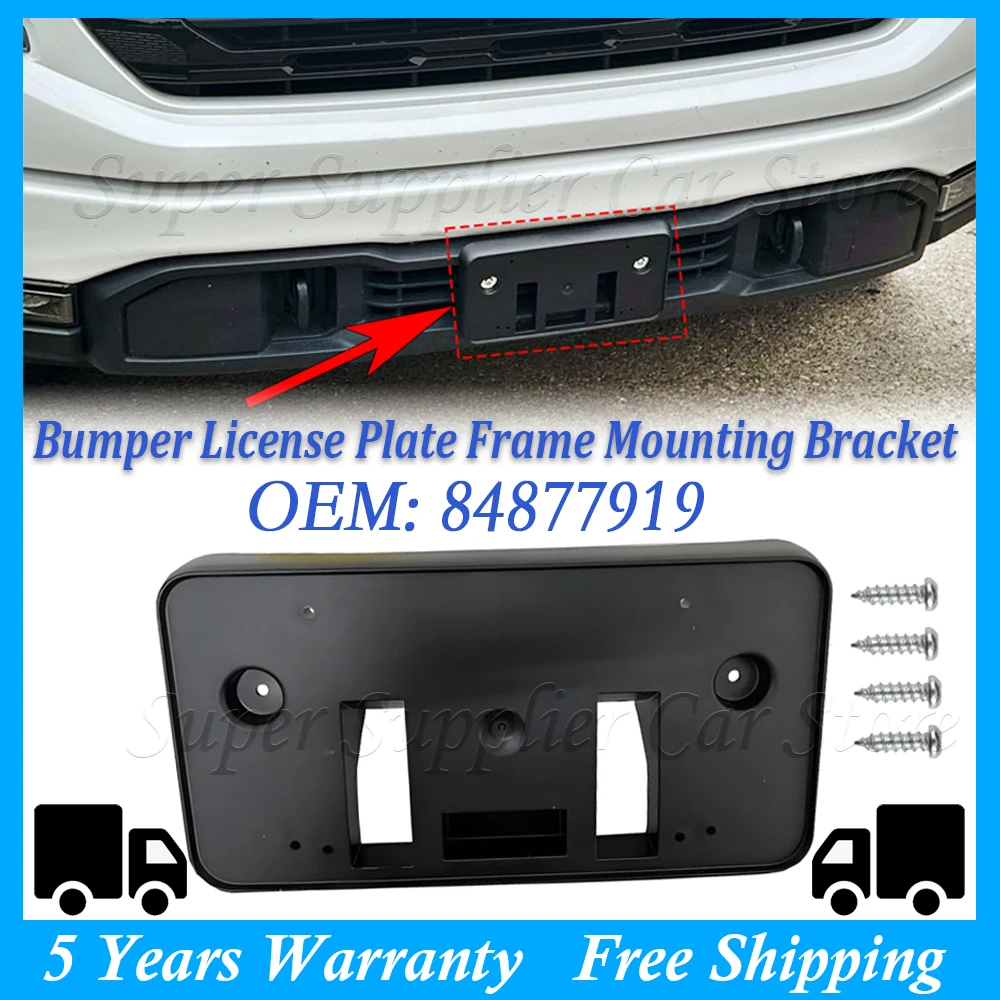 84877919 New Car Front Bumper License Plate Frame Mounting Bracket For GMC Sierra Denali 1500 2022 2023 2024 2025