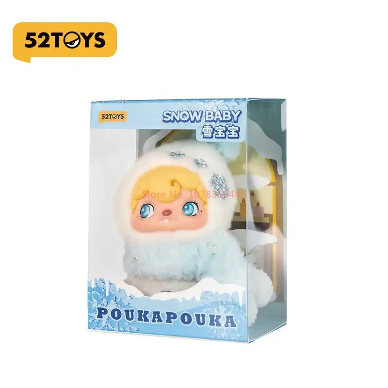 ตุ๊กตาพวงกุญแจ 52TOYS รุ่น Pouka Pouka Snow Baby ตุ๊กตาไวนิลแบบนุ่ม ของเล่นตุ๊กตาพวงกุญแจสำหรับกระเป๋าเป้ ของขวัญ
