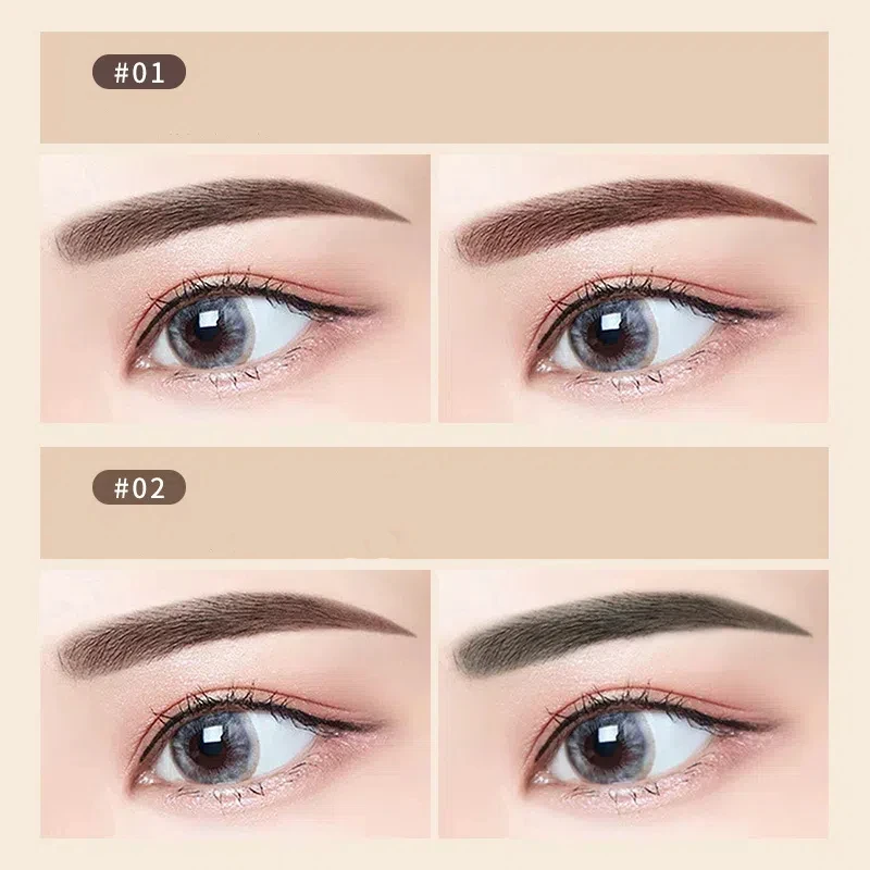 2 สี Eyebrow Powder Palette แต่งหน้าสีดําสีน้ําตาล Eyebrow Enhancer Professional เครื่องสําอางค์กันน้ํา Eye Shadow Palette พร้อมแปรง