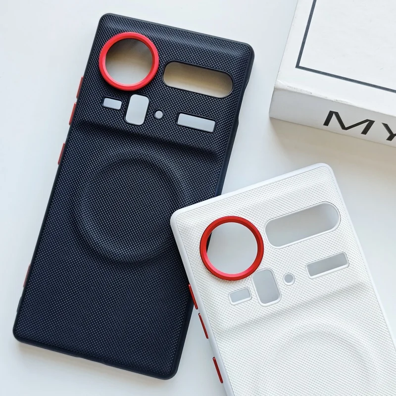 

Для ZTE Nubia Z80 Z70 Z70S Ultra кожаный чехол с ромбовидным узором, магнитная присоска, контрастная рамка для объектива, крышка с защитой от отпечатков пальцев