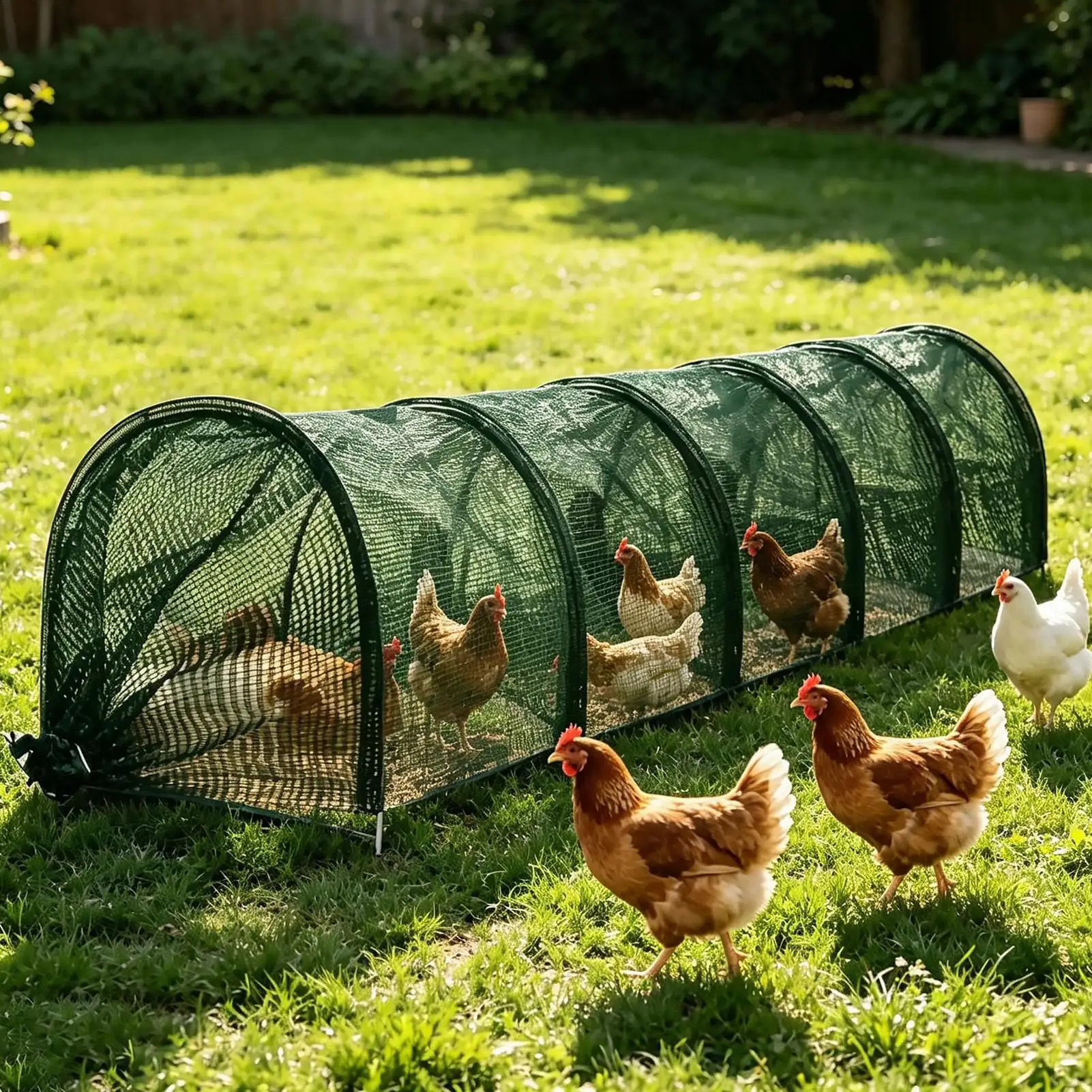 Tunnel pour poulets, cage à poulets pliable en métal, installation rapide, pour volailles, canards, oies, lapins, petits animaux, poussins