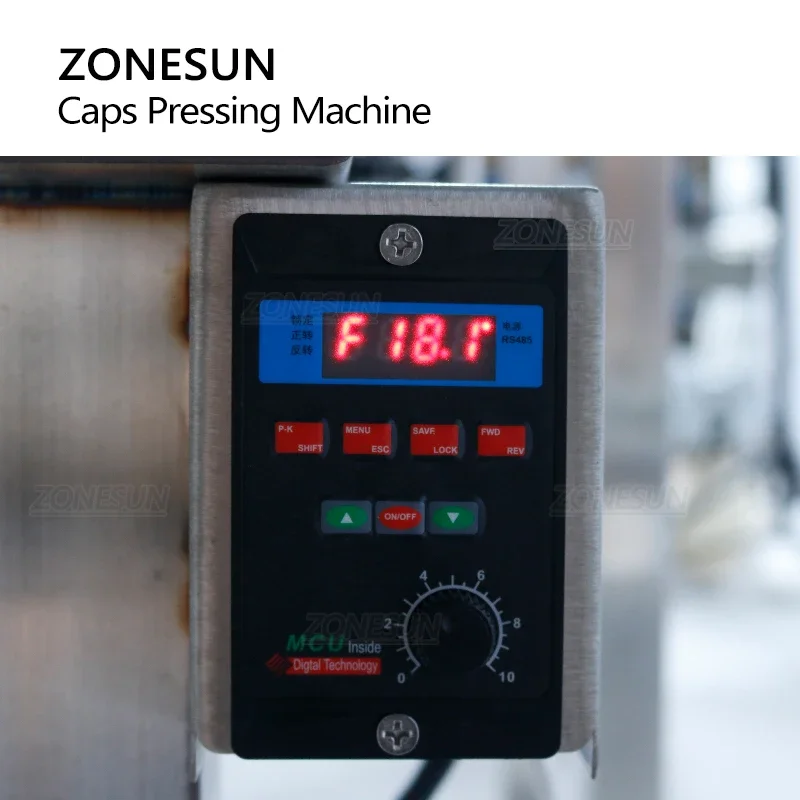 ZONESUN ZS-XG21 อัตโนมัติ Capping เครื่องสายพานลําเลียงโซ่การใช้ไวน์ Cork ซีลชาแคดดี้ Jar ฝาขวดกด