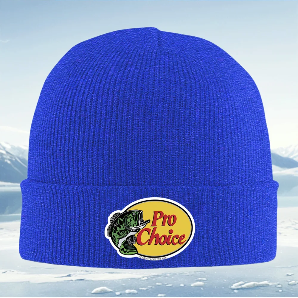 شعار السمك برو اختيار تصميم التسمية الرجال النساء للجنسين محبوك قبعة قبعة صوفية قبعة الشتاء الحرارية الدافئة عيد الميلاد ركوب الدراجات في الهواء الطلق
