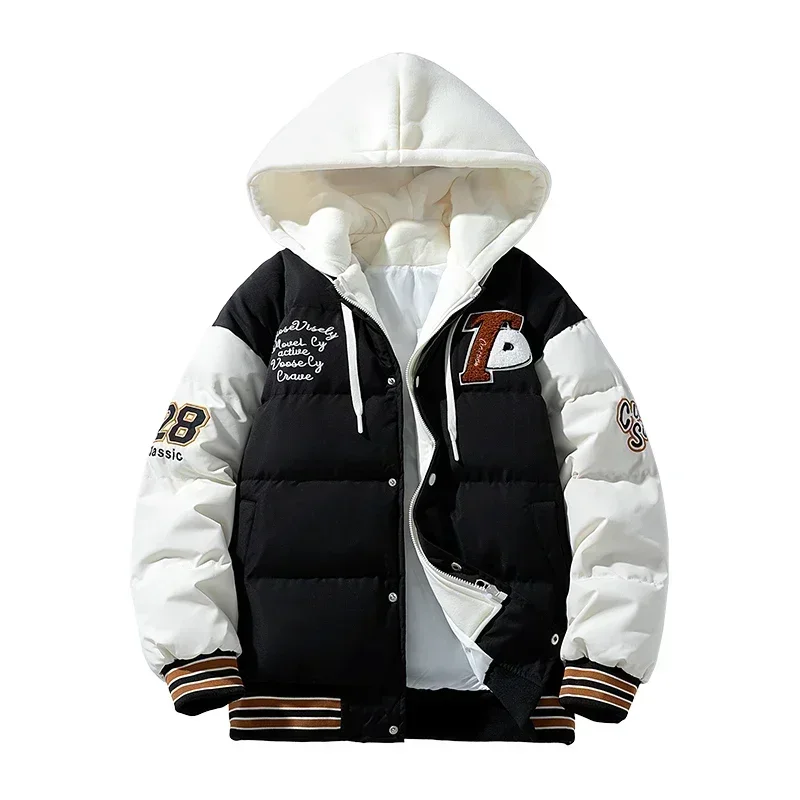 Chaqueta de marca de moda coreana para hombre, Parka con capucha de diseño bordado a la moda, ropa de calle informal para jóvenes al aire libre 2024