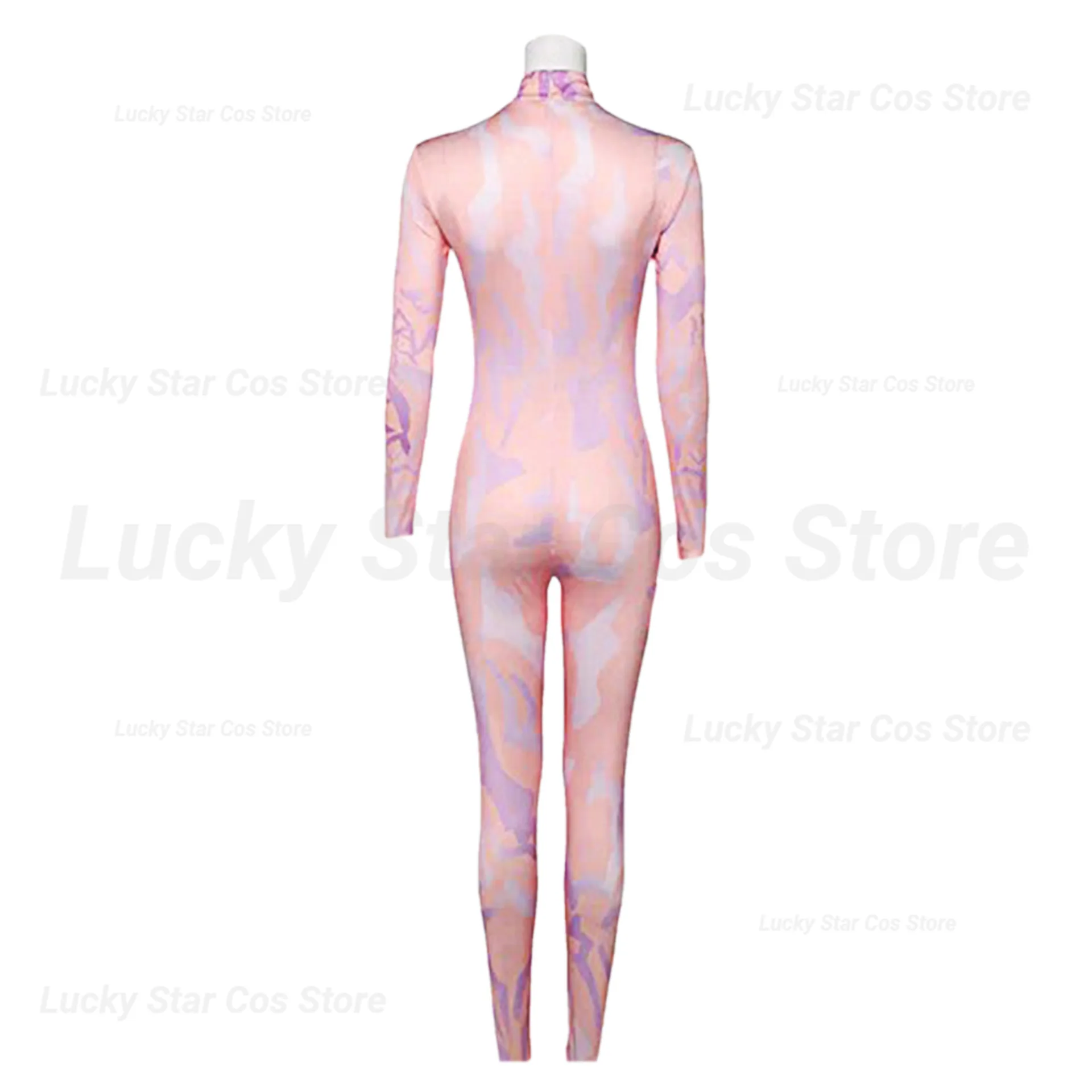 أطفال بنات شيطان الصيادين تأثيري رومي زي هالوين Kpops الملونة الوشم بذلة أداء حفلة أنيمي لعب الأدوار ارتداءها