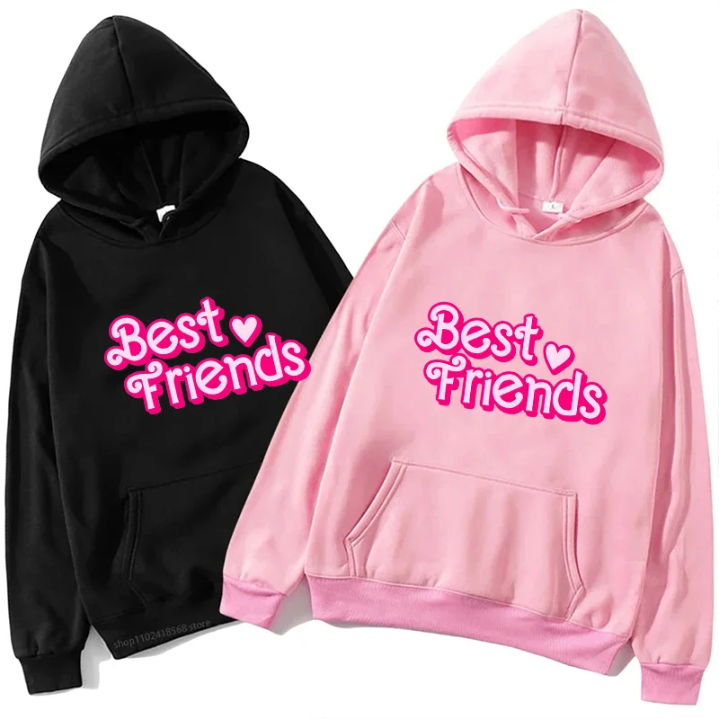 Best Friends Graphic Sweatshirt Hoodie Women BFF Besties Hoodies Best Friends Sweatshirts Autumn Winter Hooded Hoodies Clothes