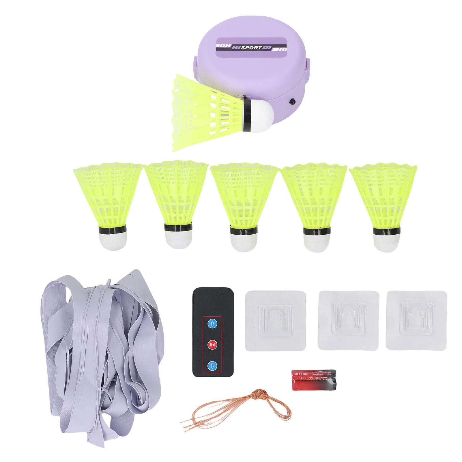 

Badminton Trainer Remote Control Flexible Easy To Operate Badminton Single Player Trainer Device Portable for Training