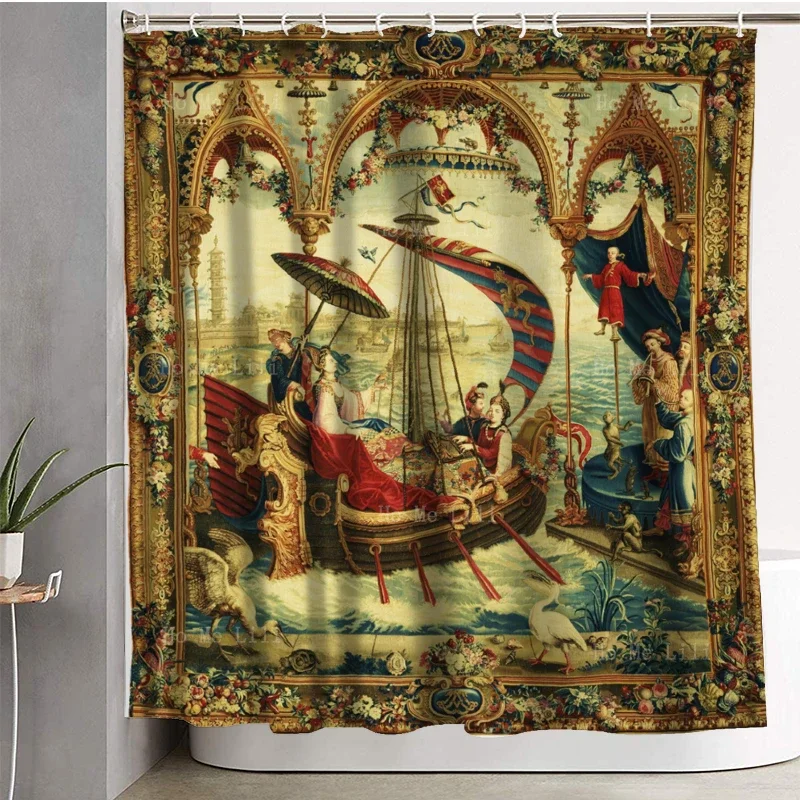 Embarkation Of The Empress The Chinese Emperor Story Series History Ancient Shower Curtain By Ho Me Lili Bathroom Decor