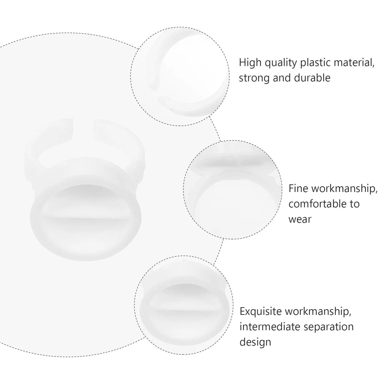 

500Pcs Pigment Ring Cups Disposable Ink Cup Holder Safe Easy Use for Eyebrow Eye Line Pigment Container Professional DIY Salon