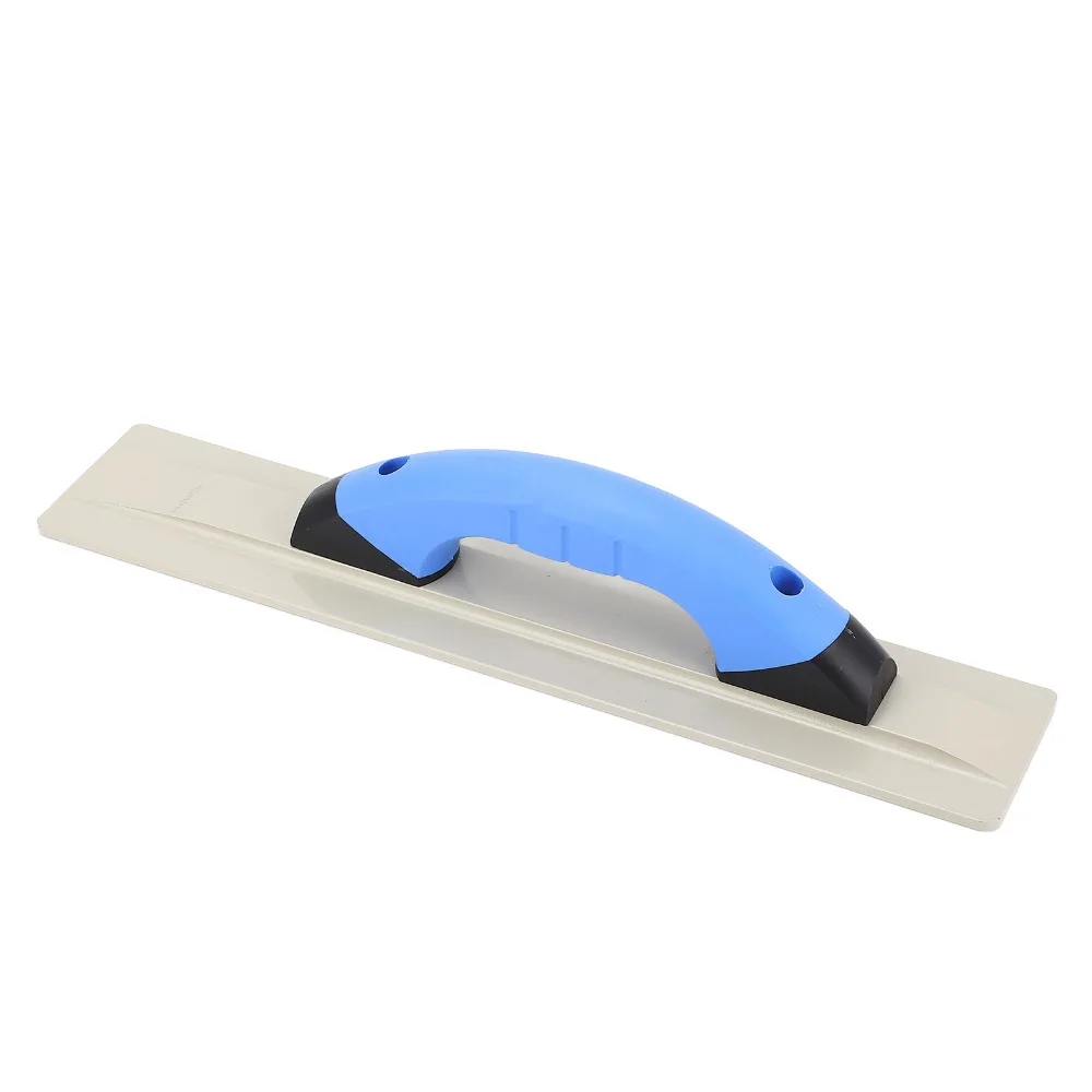 Flat Ergonomic Rubber Handle Plaster Trowel Beveled End Cast Magnesium Finishing Trowel Concrete Hand Float For Construction