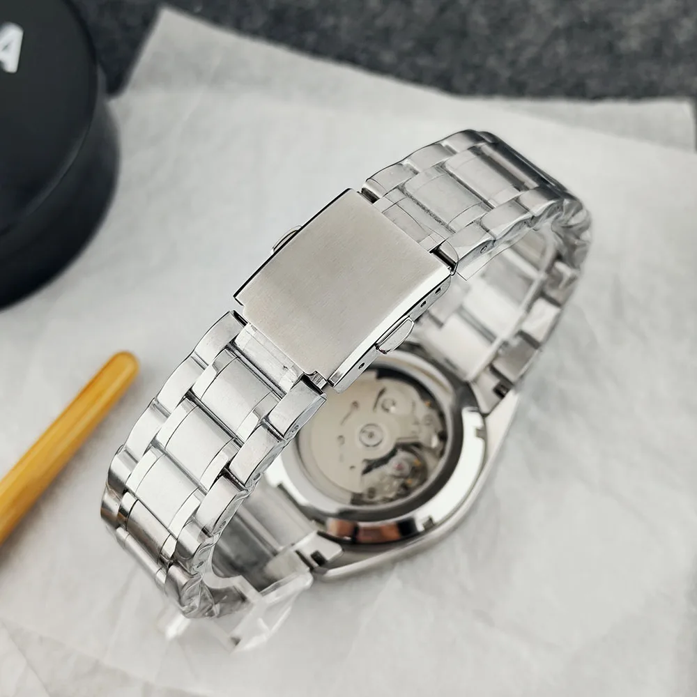 2026 39.5mm watch texture dial watch men's high-quality stainless steel watch custom logo, suitable for NH35 movement