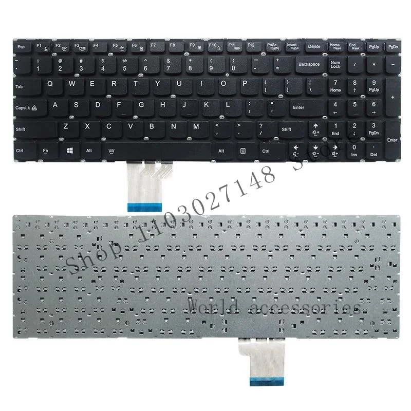 WYORESY RU/KR/US Bahasa Inggris Laptop Backlit Keyboard untuk Lenovo IdeaPad Y50 Y50-70 Y50-70AS Y50-80 U530 U530P-IFI