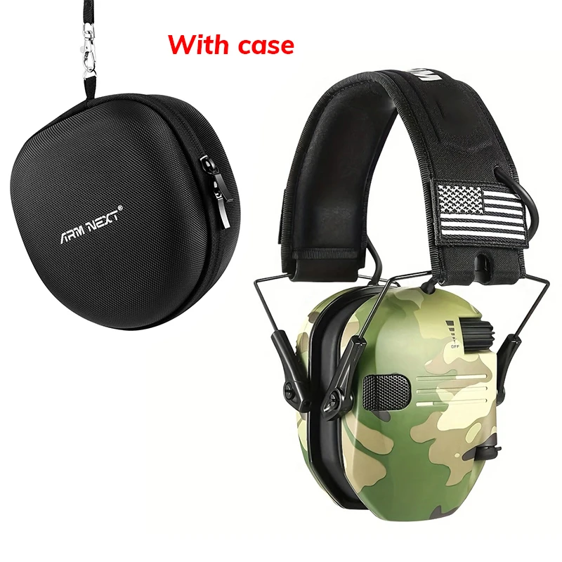 Electronic Shooting Earmuff Outdoor Hunting Shooting Hearing Protection Protection Noise Reduction Earmuffs Adjustable NRR23dB