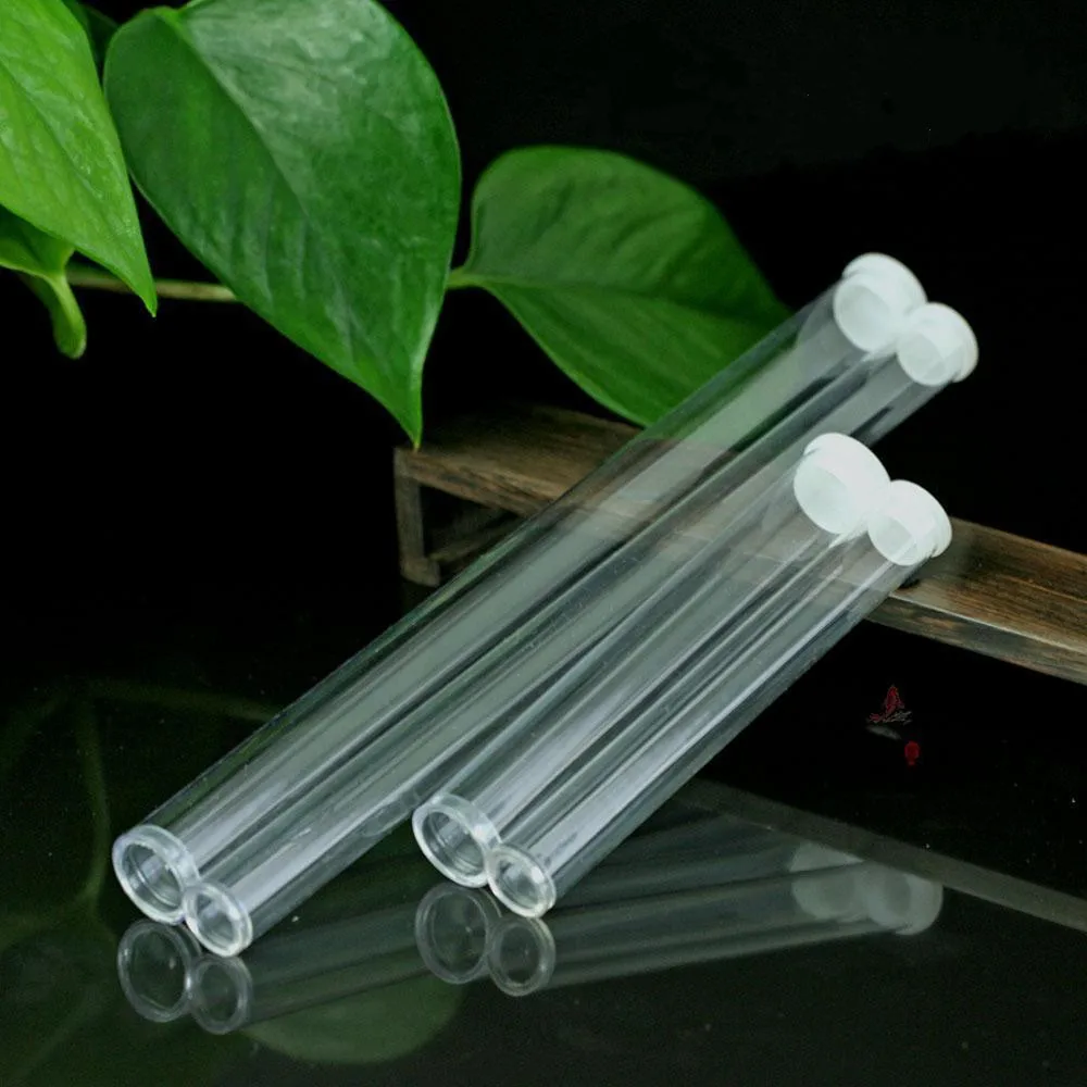 2Pcs Simplicity Transparent Acrylic Incense Tube Home Practical Incense Sticks Barrel Storage Box Package