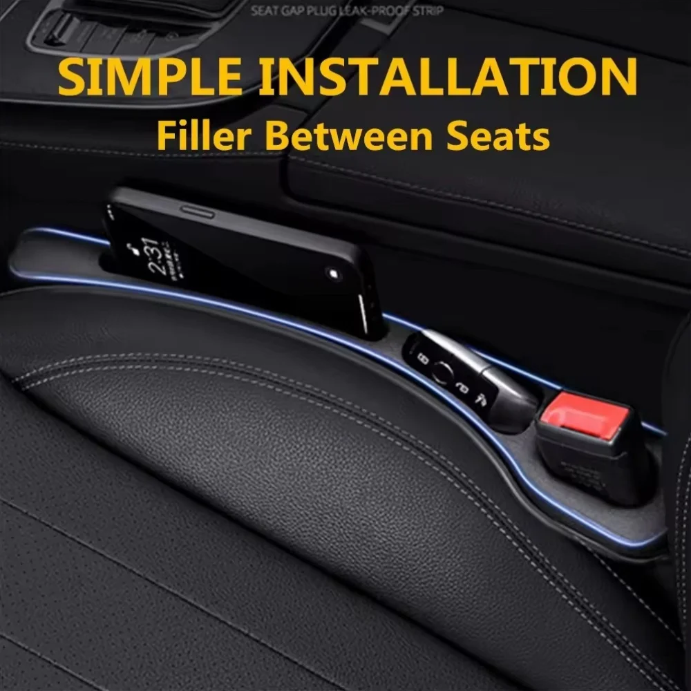 2 قطعة/المجموعة مقعد السيارة التماس المقابس العالمي الجانب التماس المقابس المضادة للتسرب ملء مقعد السيارة التماس المنظم-منظم دائم للسيارة في