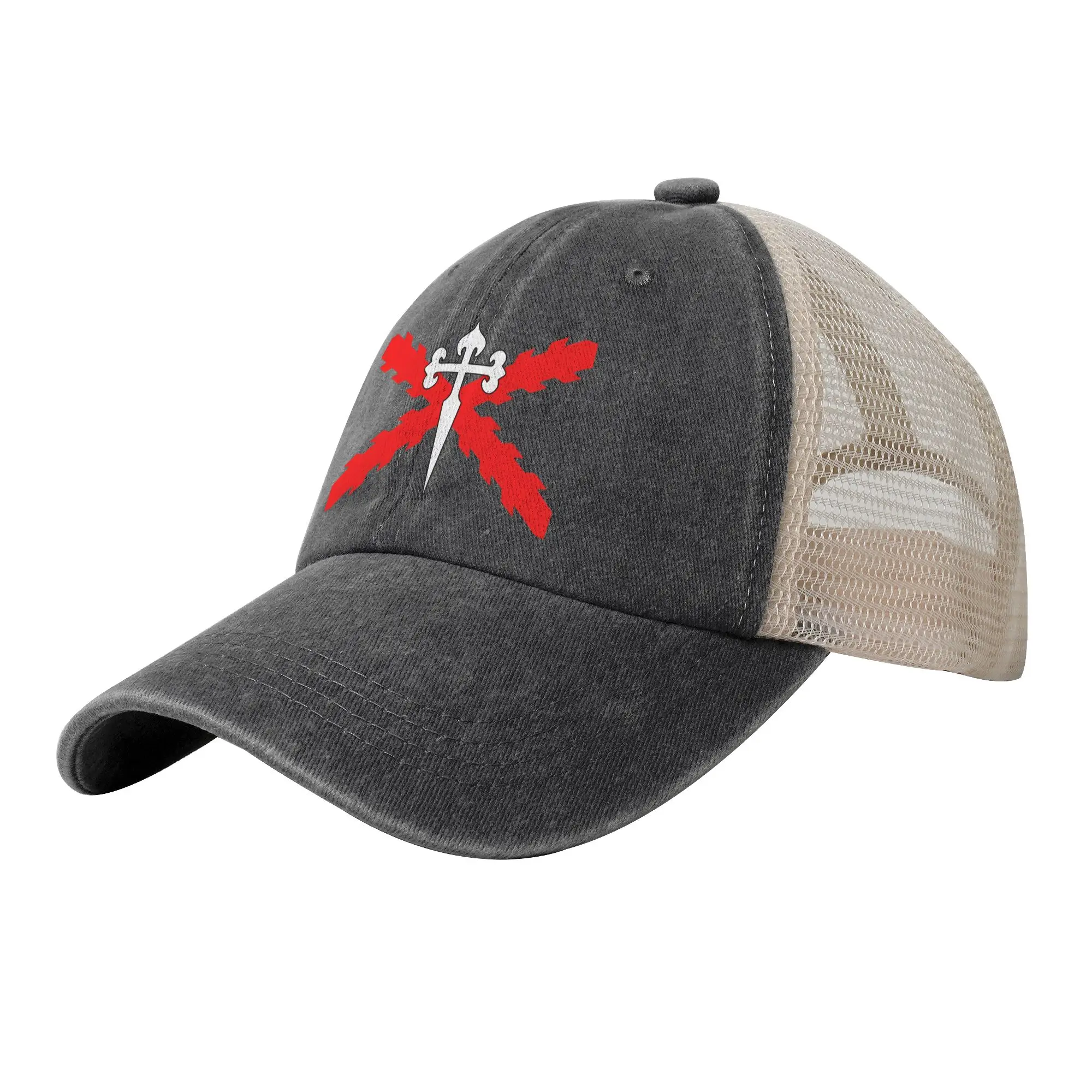 2026 Cross of Santiago Mesh Sun Hats  Couple Women Custom DIY Trucker Hat Spring Casual Outdoor Gym Hot Sale Snapback Cap