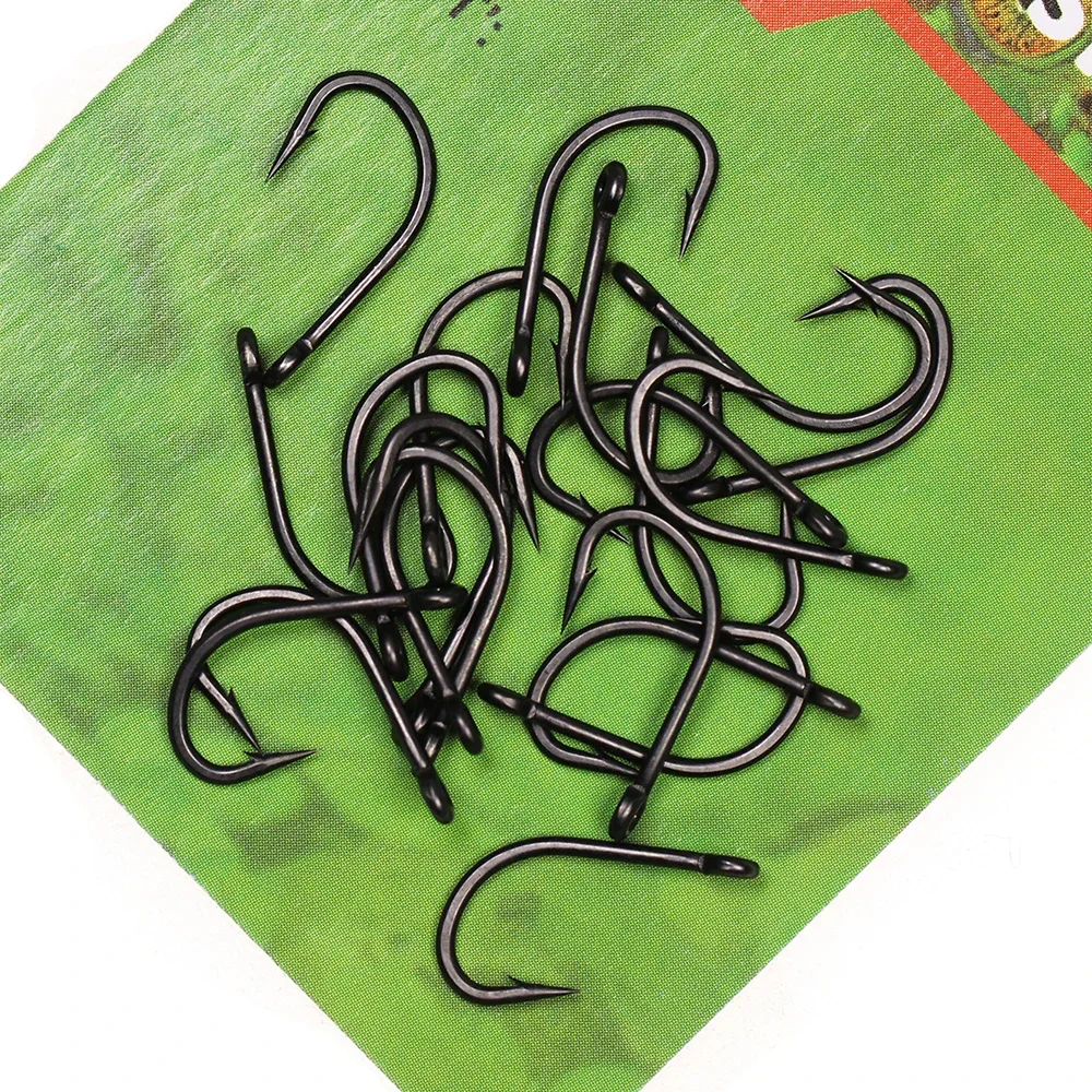 Atacado ganchos de pesca da carpa aço alto carbono farpado anzol popup carpa gancho uma curva revestida gancho fábrica