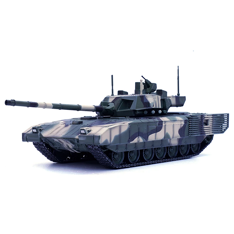 1/72 Scale Panzerkampf Russian T-14 Armata Main Battle Tank Jungle Tricolor Tracked Fighting Vehicle Model Collection Toy Gift