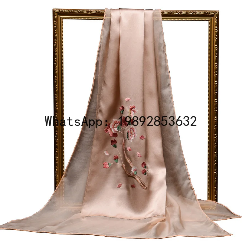 

PYJ embroidered silk versatile Suzhou embroidery hand-embroidered shawl long scarf