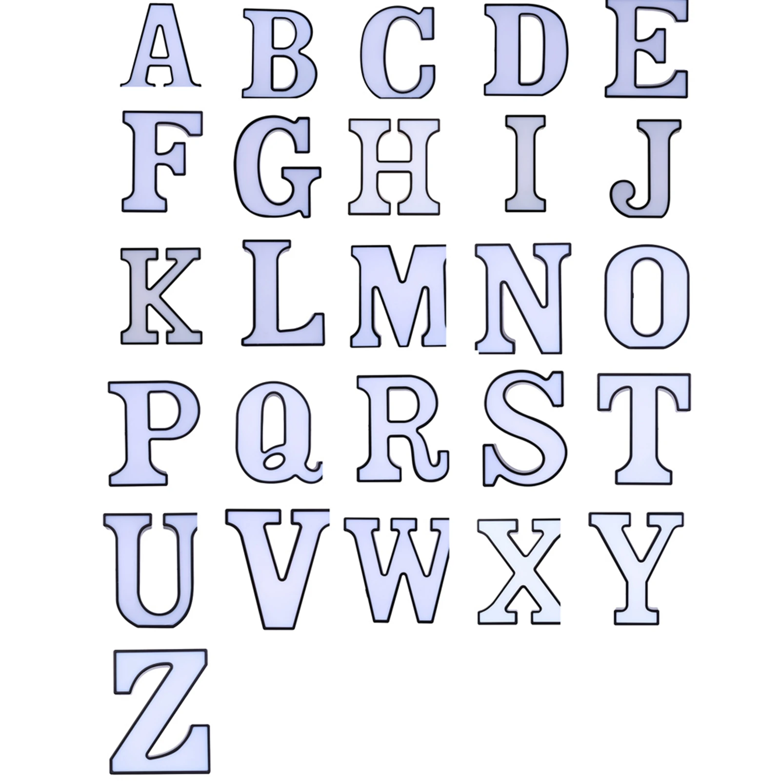 26 English Alphabet Night Light Plastic Letter Lamp Letter Shape LED Night Lamp Birthday Propose Confession Decoration Light