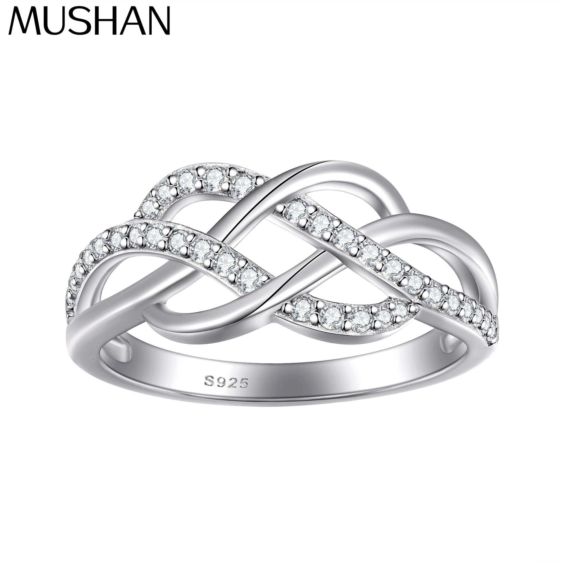 

Ювелирные изделия MuShan: Кольцо из стерлингового серебра 925 пробы с высокоуглеродистым бриллиантом, классический стиль, обручальное кольцо, женские кольца, изысканные ювелирные украшения