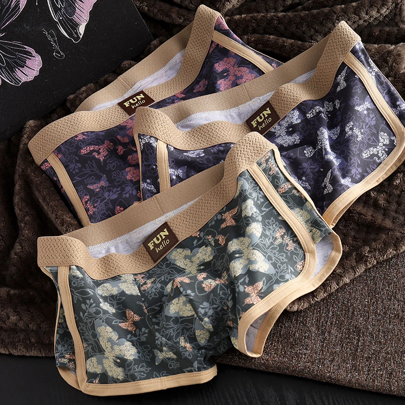 

3-Pack Men's Cotton Boxer Briefs: Breathable, Stylish Printed Underwear for Active Young Adults