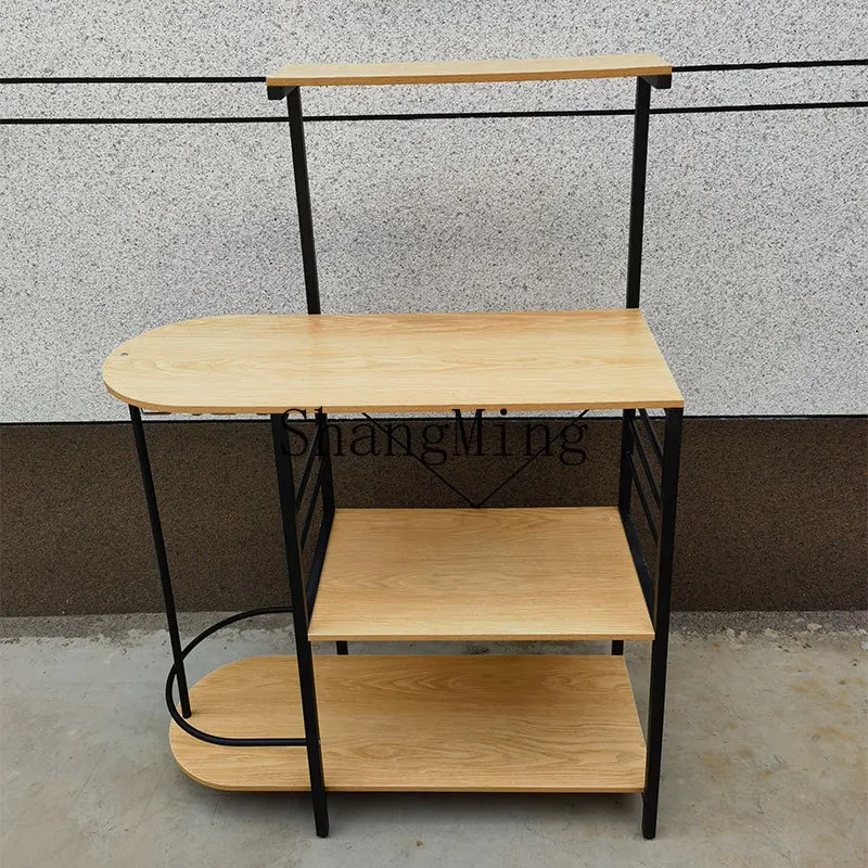 FG  layered kitchen floor rack microwave oven storage red wine glass upside down finishing rack