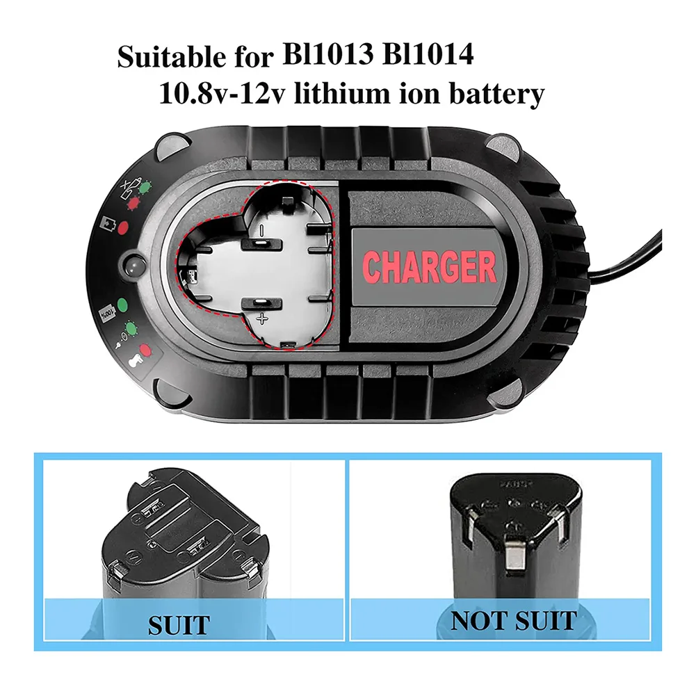AB47-شاحن بطارية ل BL1013 BL1014 10.8 فولت-12 فولت ليثيوم-بطاريات DC10WA أدوات مفك البراغي الكهربائية
