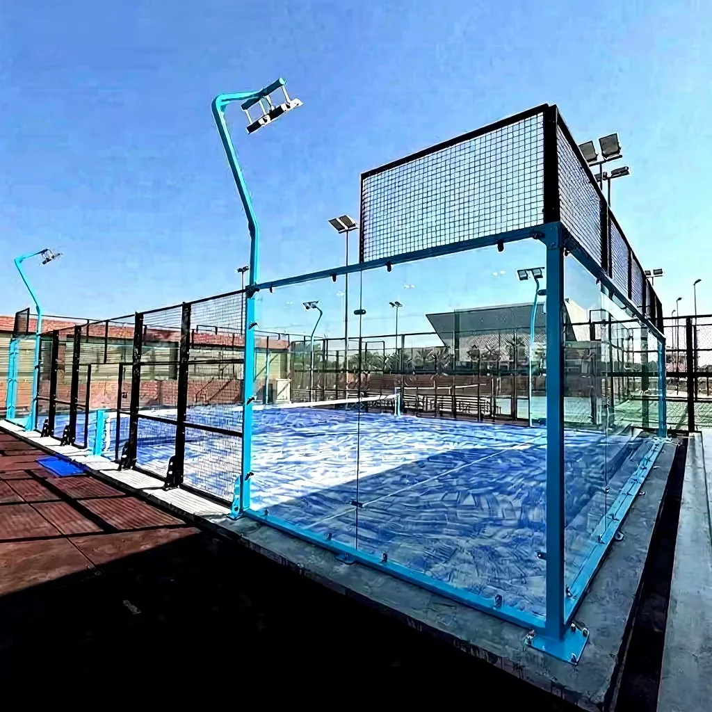 XTZPADEL Wholesale Full Set Padel Tennis Court Custom Panoramic Cage Tennis Tempered Glass Squash Court