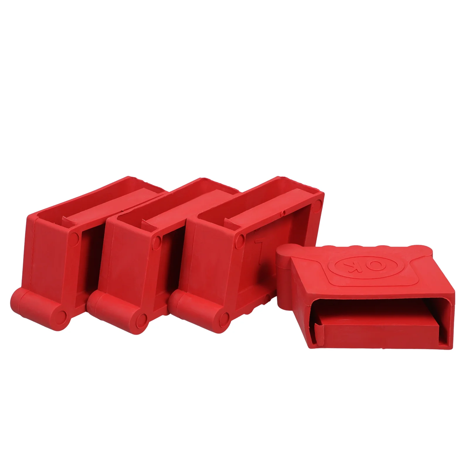 4 Pcs Ladder Feet Ladders for Home Protective Covers Accessories Pedal Red Rubber Foot