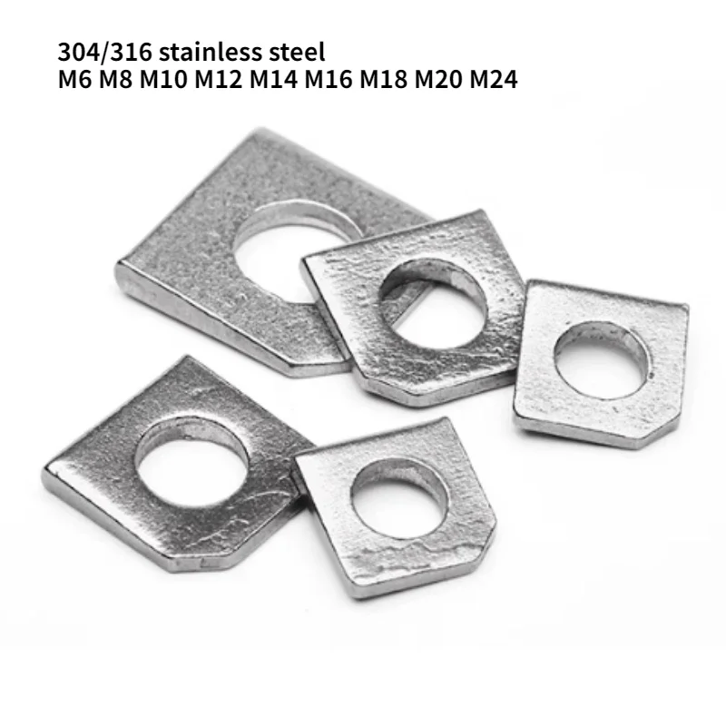 GB/T 853 Edelstahl-Quadratkeil-Unterlegscheibe M6-M24, 304/316 abgeschrägte Keil-Dichtung für Kanalstahl-Schlitz, Anti-Rotation-Beschlag – Detail 2
