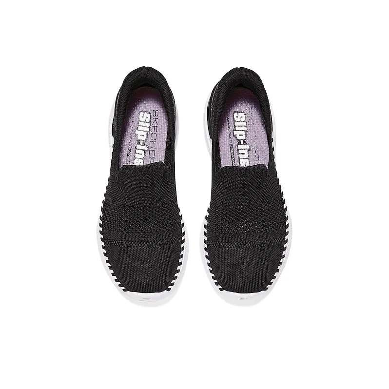 Skechers Women's GO WALK Mesh Low top Casual Shoes Women's Black 124743-BKW view 3