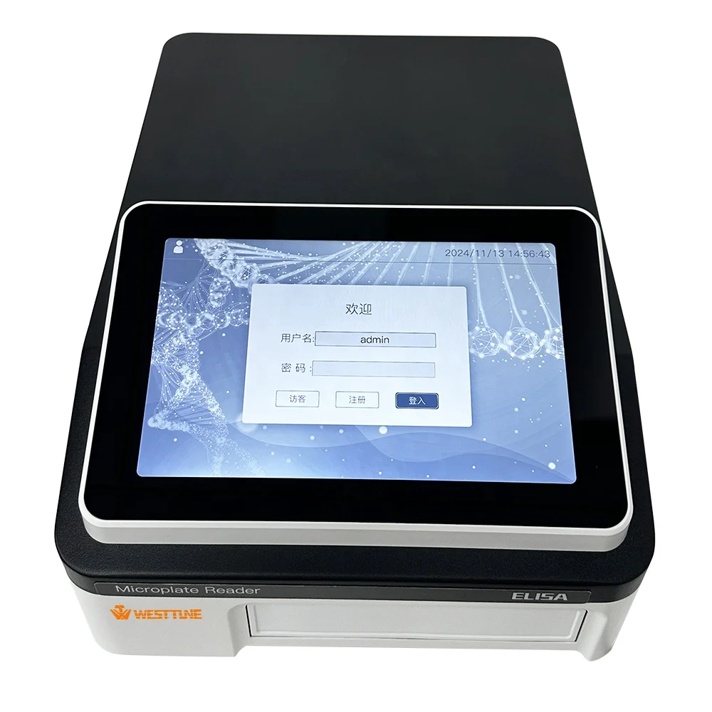 WESTTUNE DEL-100 96 Wells Elisa Microplate Reader مع وظيفة الحضانة 340 ~ 750nm أدوات اختبار الأحياء الجزيئية #2
