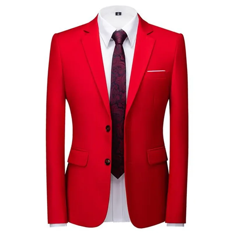 

New Men's Solid Colour Formal Suit Jacket 21 Colours Available Men Wedding Prom Party Tuxedo Blazer Slim Fit Coats 25396358