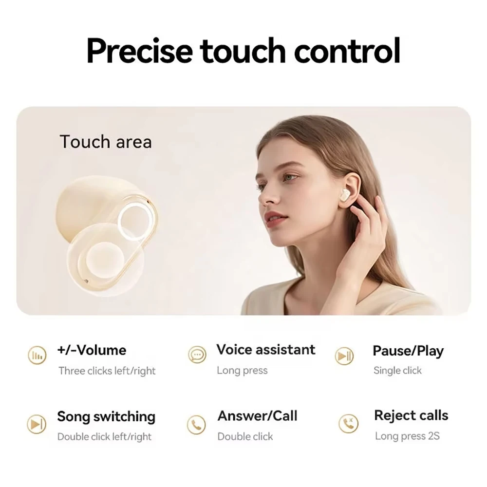 M103 wireless earphones with low latency algorithm for seamless audio and video synchronization