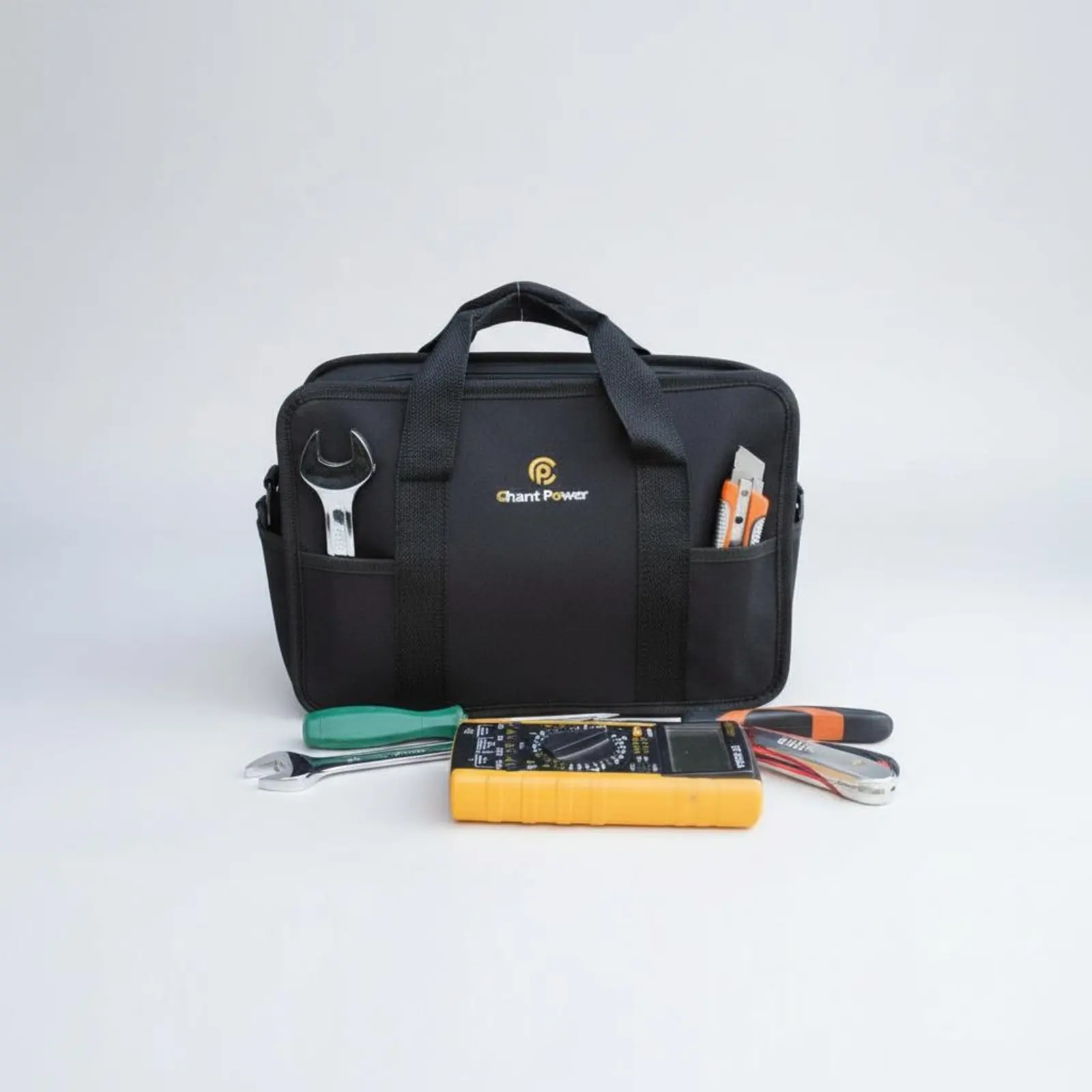 

Canvas Tool Bag Versatile Portable Tool Case Multipurpose Utility Pouch Easy-Grab Handle Zippered Hardware Pouch