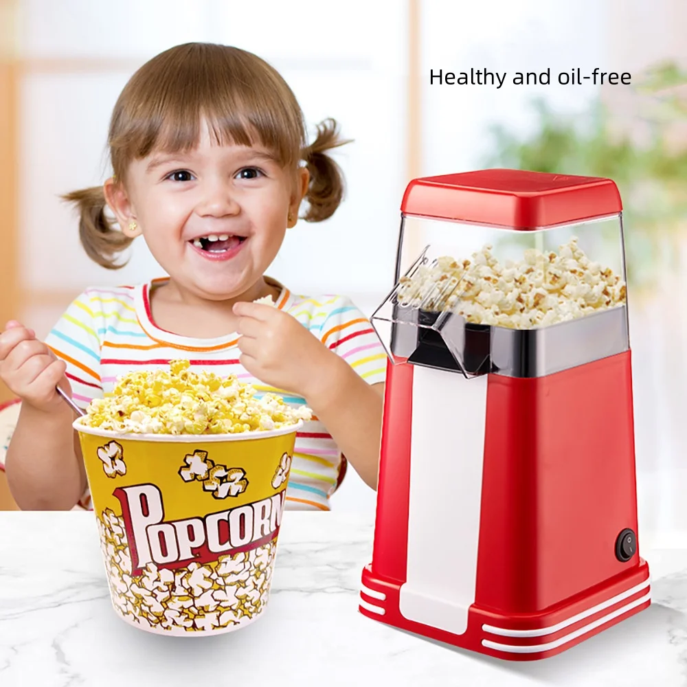 Popcorn Machine Fully Automatic Popcorn Machine Small Popcorn Machine Hot Air Electric Popcorn Machine Healthy Oil Free