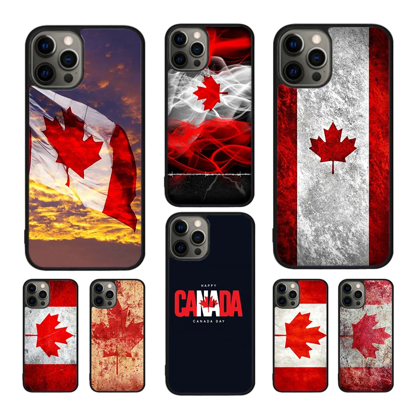 Canada Flag Maple Leaf Phone Case For iPhone 16 15 14 11 12 13 mini Pro  XR XS MAX Plus coque Cover Shell